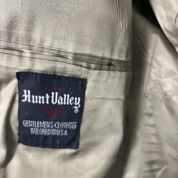 Vintage Hunt Valley Brown Tweed Wool Elbow Patch Blazer Men's 44R Sport Coat - Picture 5 of 9